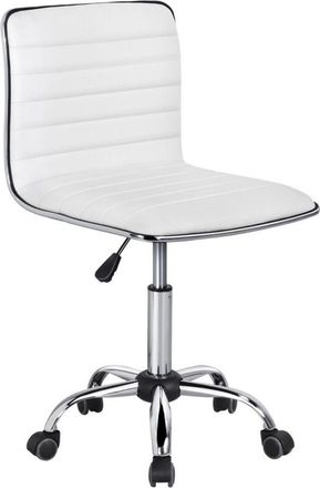 Yaheetech Yaheetech - Taburete De Bar Silla De Trabajo Taburete Para Oficina Silla Giratoria Max Carga 120kg Blanca