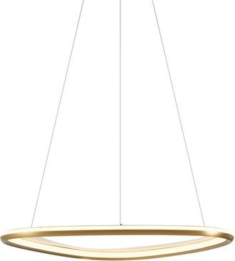 QAZQA Dise&ntilde;o L&aacute;mpara Colgante De Dise&ntilde;o Dorada Regulable En 3 Pasos - Organico Pl&aacute;stico /acero Org&aacute;nica Incluye Led Max. 1 X 42 Watt - Qazqa