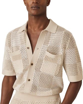 Reiss Alfred Button Front Top