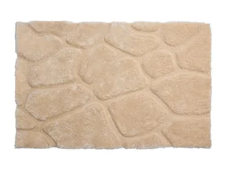 VENTE-UNIQUE.COM Alfombra de sal&oacute;n tela beige 160x230 cm