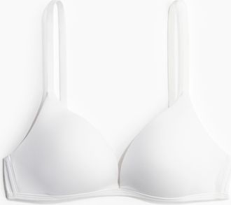 H&M Wattierter bügelloser Mikrofaser-BH - White