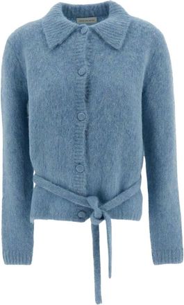 Dries Van Noten Toco Cardigan - Dames - Truien - Blauw - Maat: S Zijde