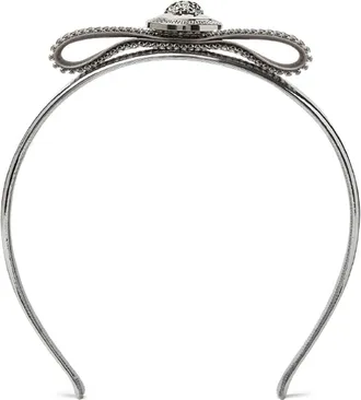 Versace Metal Mesh Gianni Ribbon headband - Silver