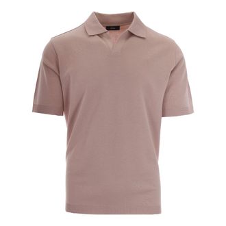 Herno Cotton Jersey Polo Shirt - male - Herno - Polo Shirts - Pink - XL - Tops
