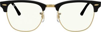 Ray-Ban 49mm Clubmaster Blue Light Blocking Everglasses in Black at Nordstrom
