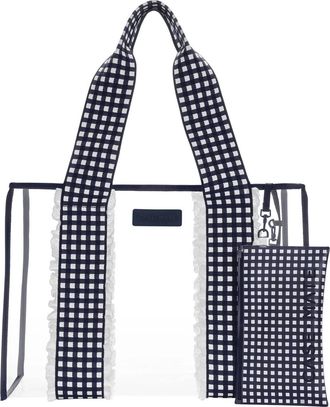 Case-Mate Womens Gingham Jelly Tote Bag In Navy