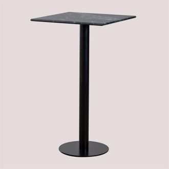 Sklum Mesa Alta De Bar Cuadrada En M&aacute;rmol (60x60 Cm) Rocher Sklum