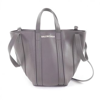 Balenciaga Gray Leather Tote Bag (Pre-Owned)