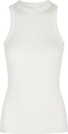 Lisa Yang Amaya Ribbed Cotton and Cashmere-blend Tank top - White - 2 (UK 12-14 / M-L)