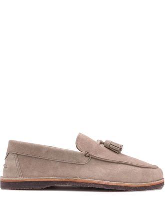 Brunello Cucinelli tassel-detail suede loafers - men - Leather/Leather/Suede - 40 - Brown