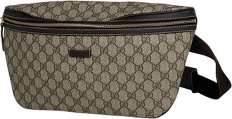 Gucci Beige Gg Supreme Leather Fanny Pack Sling Bag (Pre-Owned)