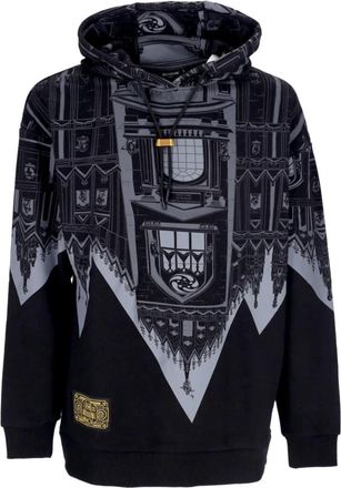 Dolly Noire Zwarte Lichtgewicht Hoodie Milanese Dom Print - Heren - Hoodies - Zwart - M - Katoen - Hoodies & sweatvesten