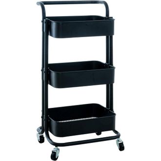 Clp Trolley Con Ruedas Mailo Negro