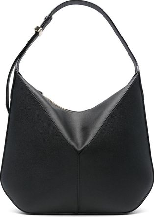 Valextra panelled adjustable shoulder bag - women - Calf Leather - One Size - Black