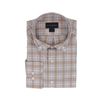 Scott Barber Organic Cotton Plaid In Peach