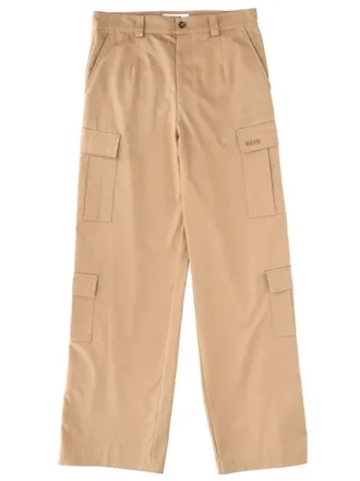 Msgm Beige Relaxed Cargo Pants