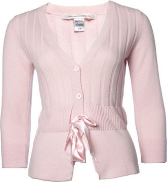Diane Von F&uuml;rstenberg Diane Von Furstenberg, Pink cardigan with ribbon