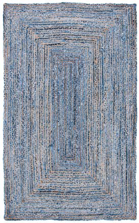 Safavieh Alfombra yute/algod&oacute;n azul/beige 122 x 183 cm