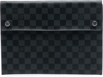 Louis Vuitton Pre-owned Womens Damier Graphite Alpha Pochette Gm - Black Textile - One Size