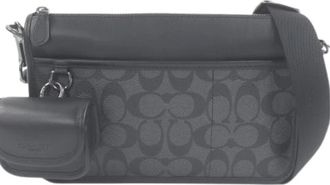 Coach Pre-owned Cross Body Bags, male, Black, Size: ONE SIZE Pre-owned Pouch Shoulder Bag
