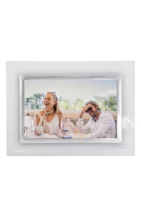 Mariposa Bordered 4 x 6-Inch Picture Frame in White at Nordstrom
