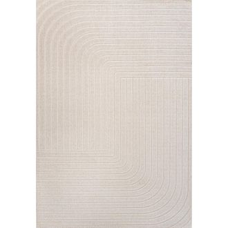 Jonathan Y Designs Odense High-Low Minimalist Angle Geometric Indoor/Outdoor Area Rug in Ivory/cream at Nordstrom, Size 3Ft 0In X 5Ft 0In