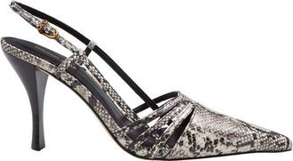 Michael Kors Python-Effect Leather Slingback