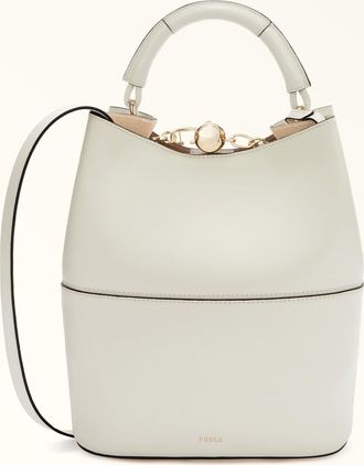 Furla Sfera Borsa A Secchiello S Panna Bianco Pelle Di Vitello Doppia Napoli Donna