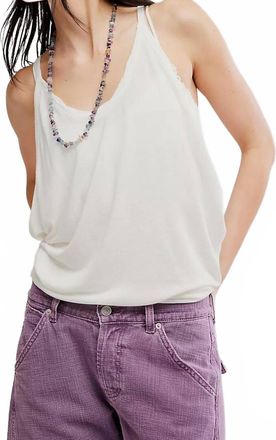 Free People Shoreside Tank Top In Clean Ivory