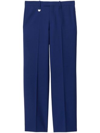 Burberry Pantalon met logoplakkaat - Blauw