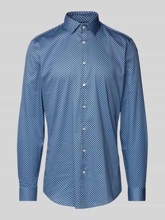 Jake*s Slim Fit Businesshemd in Premiumqualit&auml;t mit extra langem Arm in Blau, Gr&ouml;&szlig;e 39/40