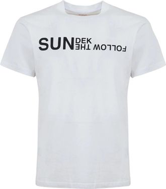 Sundek Girocollo modello M122Tej 7800 - Heren - T-shirts - Wit - XL - Katoen - Tops
