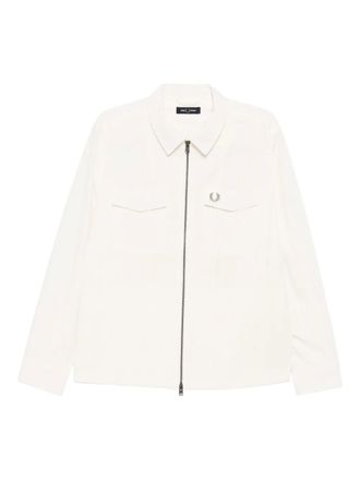 Fred Perry zip-up jacket - men - Recycled Polyester/Recycled Polyamide - S - Neutrals