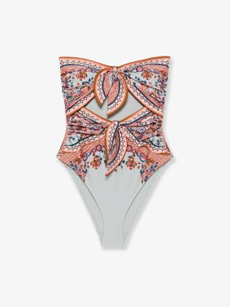 Zimmermann Costume intero Aster in nylon lucido con stampa paisley - ZIMMERMANN - gender_Woman