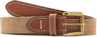 Boconi Italian Suede With Pull Up Leather Belt Mens Belts Carmel : 32, Leather/Suede