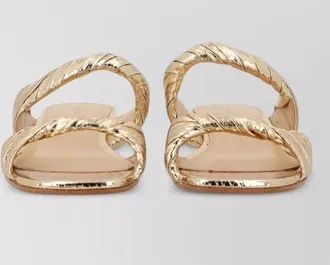 Michael Kors metallic leather sandals