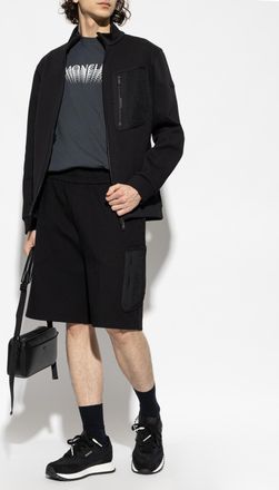 Moncler T-shirt With Printed Logo, Mens, Grey