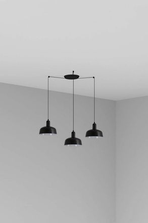 Netlighting Tatawin Small Cluster Pendant Ceiling Light Black Gloss Black 3x E27