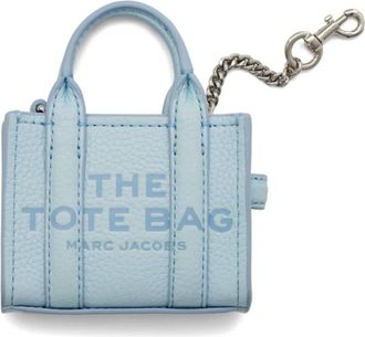 Marc Jacobs The Nano Tote Charm - Dames - Handtassen - Blauw - ONE Size - Leer - Tassen