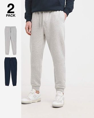 Jacamo 2 Pack Brush Back Lounge Joggers