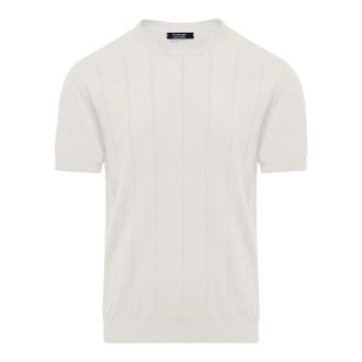 Bomboogie Jersey de manga corta con cuello redondo - Knitwear - Hombre - Blanco - M