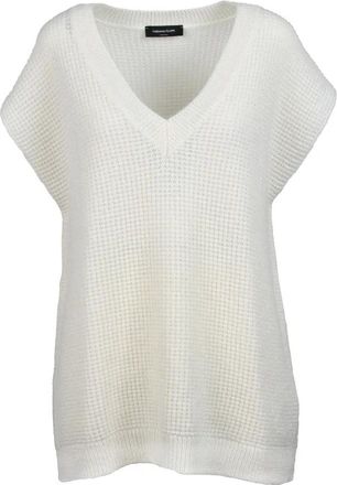 Fabiana Filippi Mohair Polyamide Wool Knit Top - Cream