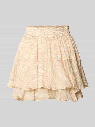 MC2 Saint Barth Minirock mit Seiden-Anteil und Volantsaum Modell EIVISSA in Beige, Gr&ouml;&szlig;e XL