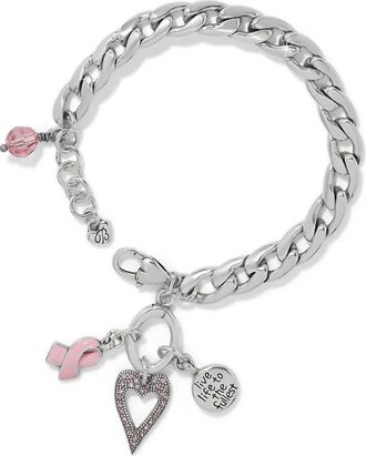 Brighton Womens Power Of Pink 25 Bracelet In Silver & Pink