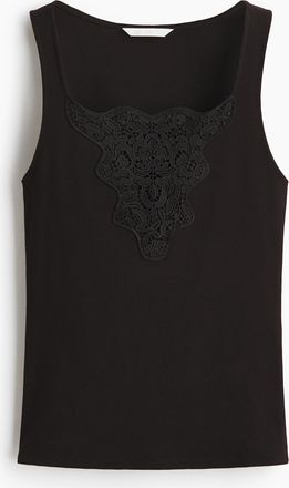 H&M Top mit Spitze - Schwarz