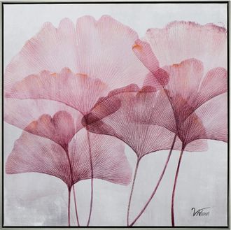 Schubiger M&ouml;bel Bild mit Rahmen Ginkgo Bl&auml;tter in Rosa 2