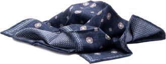 Brunello Cucinelli double-face pocket square - Blue