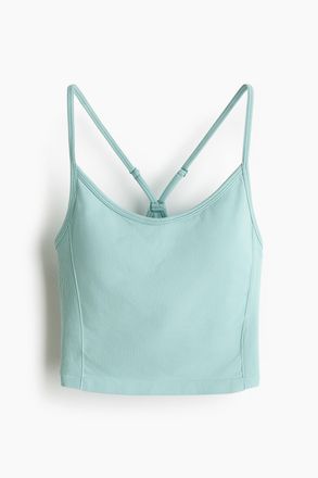 H&M Seamless Sporttop mit DryMove - Turquoise
