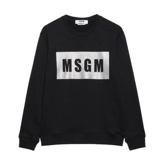 Msgm 99C Sweatshirt - Dames - Sweatshirts - Zwart - M - Katoen - Hoodies & sweatvesten