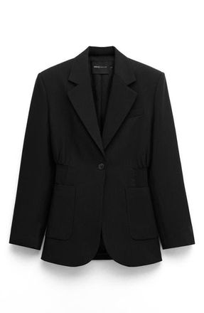 Mango Fitted Jacket in Black at Nordstrom, Size X-Large